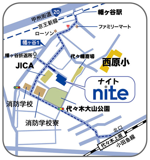 NITE周辺地図 クリックすると画像が拡大します