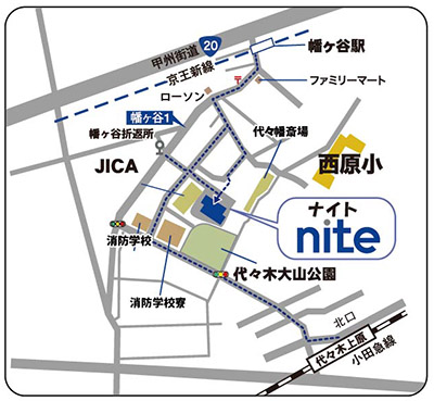 NITE周辺地図 クリックすると画像が拡大します